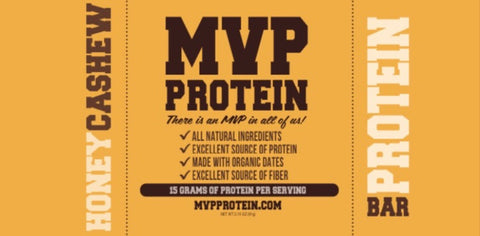 MVP PROTEIN "HONEY CASHEW" Protein Bar