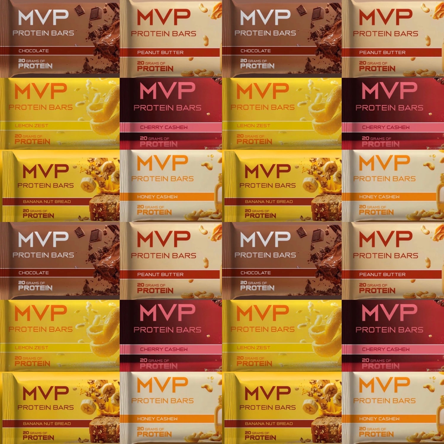 MVP PROTEIN "VARIETY PACK" of Protein Bars