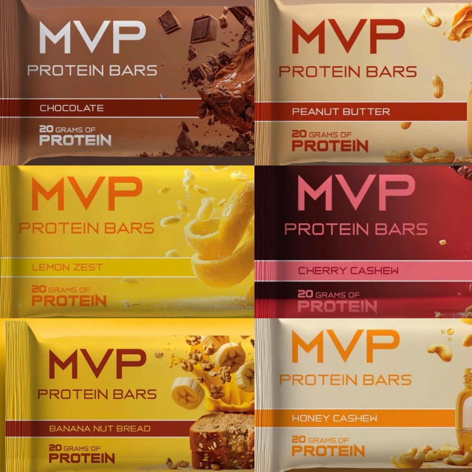 MVP PROTEIN "VARIETY PACK" of Protein Bars