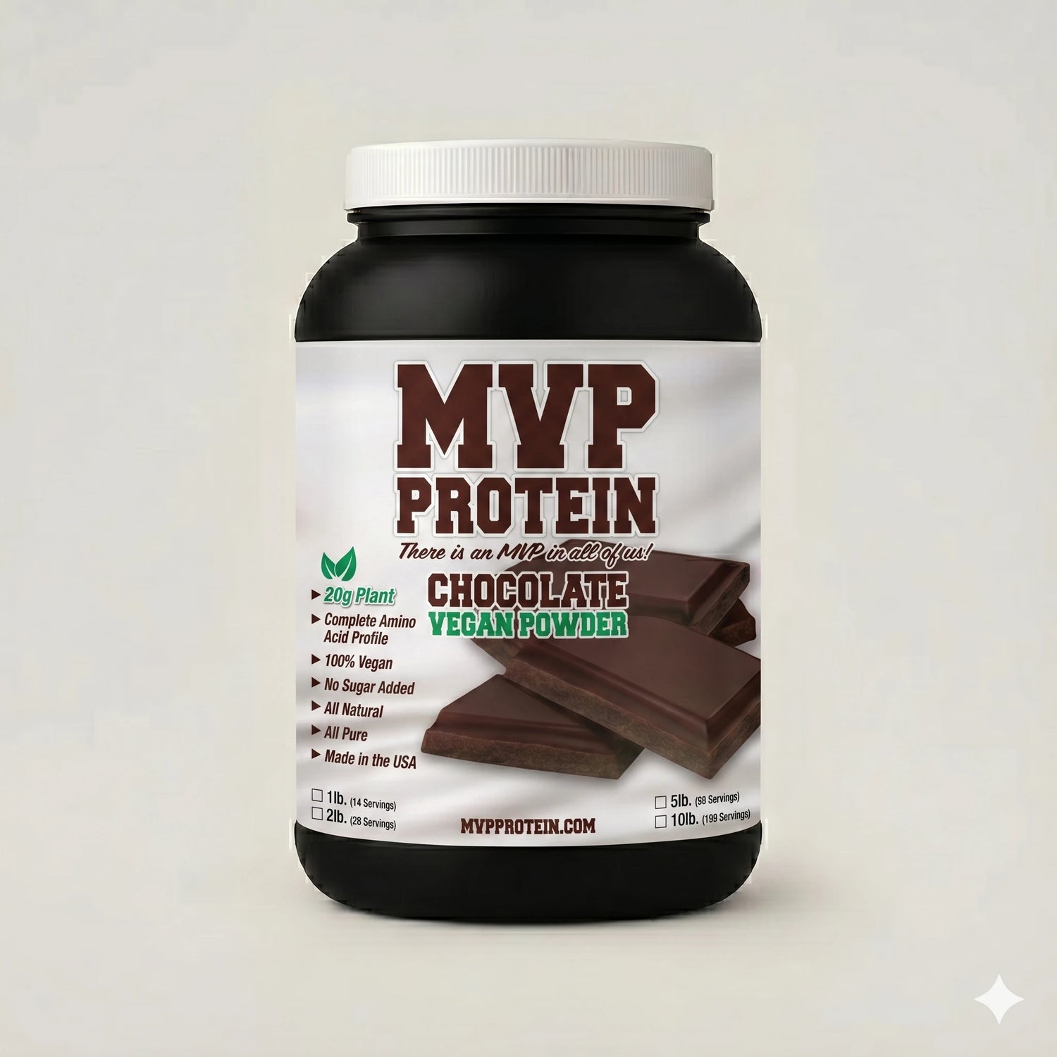 "MVP PROTEIN" "VEGAN CHOCOLATE" (Plant Based) Protein Powder