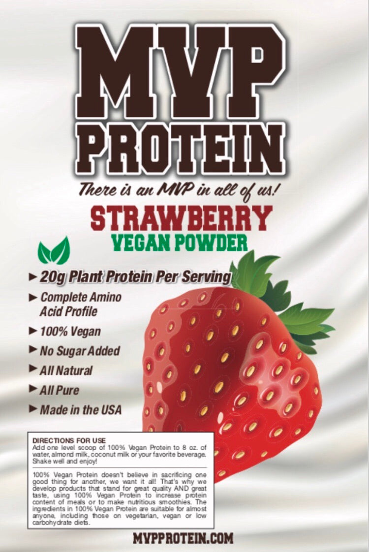 "MVP PROTEIN" "VEGAN STRAWBERRY" (Plant Based) Protein Powder