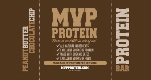 MVP PROTEIN-"PEANUT BUTTER CHOCOLATE CHIP" Protein Bar
